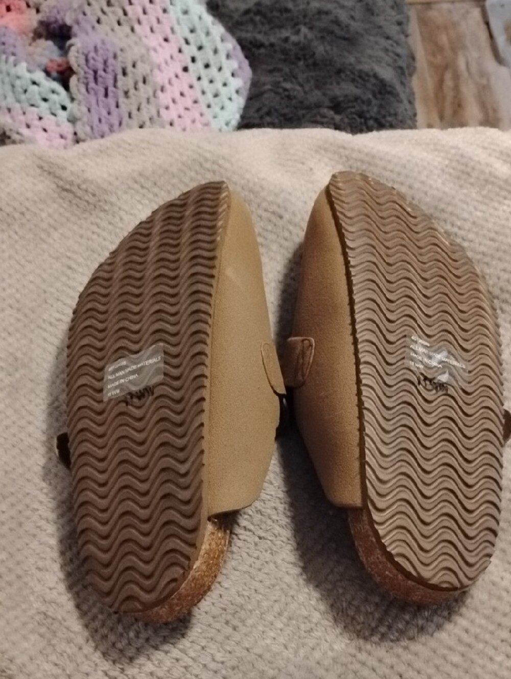 torrid Tan Faux Suede Slip-On Mules with Silver Buckle - Picture 3 of 5